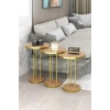 Gold Terra Sehpa Seti Ceviz 4lü