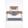 Gümüş Tel 4lü Sehpa Seti Ceviz