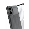 Honor 400 Uyumlu Kılıf Auto Focus Karbon Kapak - Gri