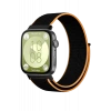 Huawei Fit 4 Hasırlı Cırtcırtlı Kordon - Siyah-Turuncu