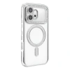 Huawei Honor 600 Joke Simli Magneticsafe Kılıf - Gümüş