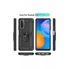 Huawei P Smart 2021 Kılıf Sofya Yüzüklü Silikon Kapak - Siyah