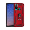 Huawei P40 Lite Uyumlu E Kılıf Sofya Yüzüklü Silikon Kapak - Kırmızı