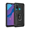 Huawei Y6P Uyumlu Kılıf Sofya Yüzüklü Silikon Kapak - Siyah