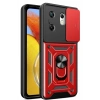 İnfinix Zero 30 4G Kılıf Pars Lens Yüzüklü Silikon - Kırmızı