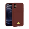Apple iPhone 11 Kılıf Kelvin Kartvizitli Silikon - Bordo