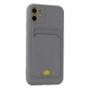 Apple iPhone 11 Kılıf Kelvin Kartvizitli Silikon - Gri