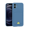 Apple iPhone 11 Kılıf Kelvin Kartvizitli Silikon - Mavi