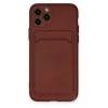 Apple iPhone 11 Pro Kılıf Kelvin Kartvizitli Silikon - Bordo