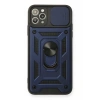 Apple iPhone 11 Pro Kılıf Pars Lens Yüzüklü Silikon - Lacivert