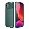 Apple iPhone 11 Pro Max Kılıf Auto Focus Karbon Kapak - Yeşil