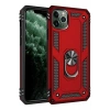 Apple iPhone 11 Pro Max Kılıf Sofya Yüzüklü Silikon Kapak - Kırmızı
