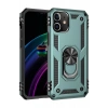 Apple iPhone 12 Kılıf Sofya Yüzüklü Silikon Kapak - Yeşil