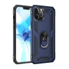 Apple iPhone 12 Pro Max Kılıf Sofya Yüzüklü Silikon Kapak - Lacivert