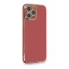 Apple iPhone 12 Pro Max Kılıf Volet Silikon - Kırmızı