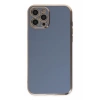 Apple iPhone 12 Pro Max Kılıf Volet Silikon - Mavi
