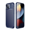 Apple iPhone 14 Kılıf Auto Focus Karbon Kapak - Lacivert