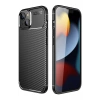 Apple iPhone 14 Plus Kılıf Auto Focus Karbon Kapak - Siyah