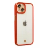 Apple iPhone 14 Plus Kılıf Liva Lens Silikon - Kırmızı
