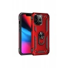 Apple iPhone 14 Pro Kılıf Sofya Yüzüklü Silikon Kapak - Kırmızı