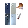 iPhone 14 PRO MAX Uyumlu Arka Batarya Pil Kapağı GÜMÜŞ  (