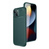 Apple iPhone 15 Kılıf Auto Focus Karbon Kapak - Yeşil