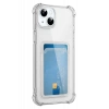 Apple iPhone 15 Kılıf Kart Şeffaf Silikon - Şeffaf