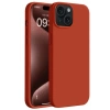 Apple iPhone 15 Plus Kılıf First Silikon - Kırmızı