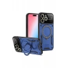 Apple iPhone 15 Pro Joy Lens Standlı Kapak - Lacivert