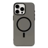 Apple iPhone 15 Pro Max Kılıf Anka PC Magneticsafe Sert Metal Kapak - Siyah