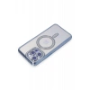 Apple iPhone 15 Pro Max Kılıf Joke Simli Magneticsafe Kılıf - Mavi