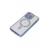Apple iPhone 15 Pro Max Kılıf Joke Simli Magneticsafe Kılıf - Mavi