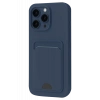 Apple iPhone 16 Plus Kılıf Kelvin Kartvizitli Silikon - Lacivert