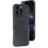 Apple iPhone 16 Pro Max Kılıf Sara Kartvizitli Deri Kılıf - Siyah