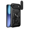 Apple iPhone 17 Air Pars Lens Yüzüklü Silikon - Siyah