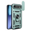 Apple iPhone 17 Air Pars Lens Yüzüklü Silikon - Yeşil