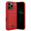 Apple iPhone 17 Pro Max Kelvin Kartvizitli Silikon - Kırmızı