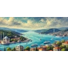 İstanbul Boğaz Manzarası Kanvas Tablo 60x120cm