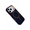Joko Apple iPhone 17 Pro Max Uyumlu Luno Deri Magsafe Kapak - Mavi