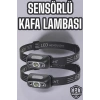 Kafa Lambası Kamp Lambası Led Işık Şarjlı Ayarlanabilir