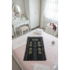 Kanaviçe Işlemeli Etamin Kumaş Tek Seccade - Siyah
