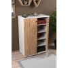 Kapaklı Ayakkabılık Çam Beyaz 86 cm
