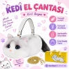 Kedi El Çantası Kirli Beyaz