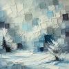 Kış Mevsimi Kanvas Tablo 60x60cm