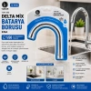 Kısa Evye-Lavabo Batarya Borusu (Krom, Süzgeçli Uç)