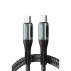 Konfulon DC43 Type-C to Type-C 1M Örgü 60W Hızlı Şarj Kablo - Siyah