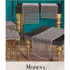 Krem Modena Model 5 Parça Tül İşlemeli Masa Örtüsü Runner Seti No 11242