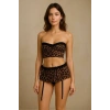 Leopar Desenli Mini Etek