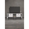 Linya Gümüş TV Sehpası Beyaz