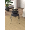 Lükens Zigon Sehpa Bendir Siyah 3lü